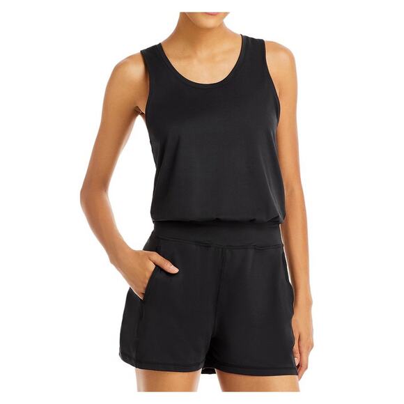 Sweaty Betty Black Gary Sleeveless Racerback Romper Sz.XXL NWT - Picture 1 of 16